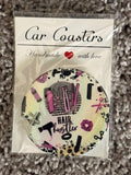 Hair Hustler Variety Car Coaster